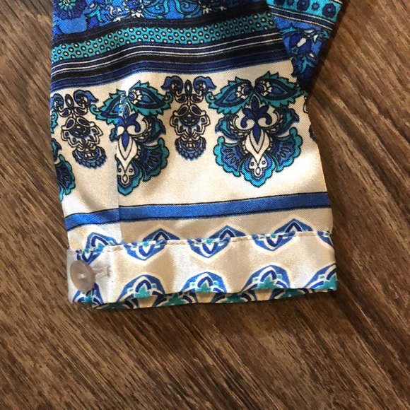 Zac & Rachel Satin Button Up Shirt. - Picture 9 of 16